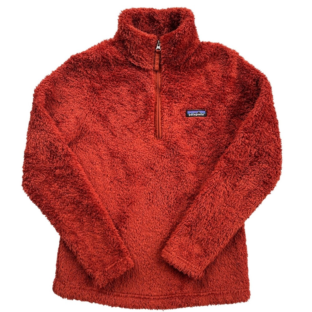 Patagonia Los Gatos Quarter-Zip Fleece Pullover Women XS Rust Orange Excellent